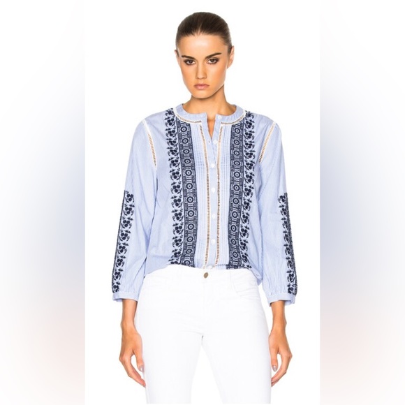 Veronica Beard Whitman Stripe Blouse